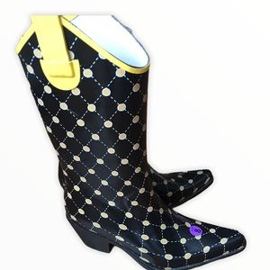 Stadium Stumpers Size 8 Rubber Cowgirl Boots EUC